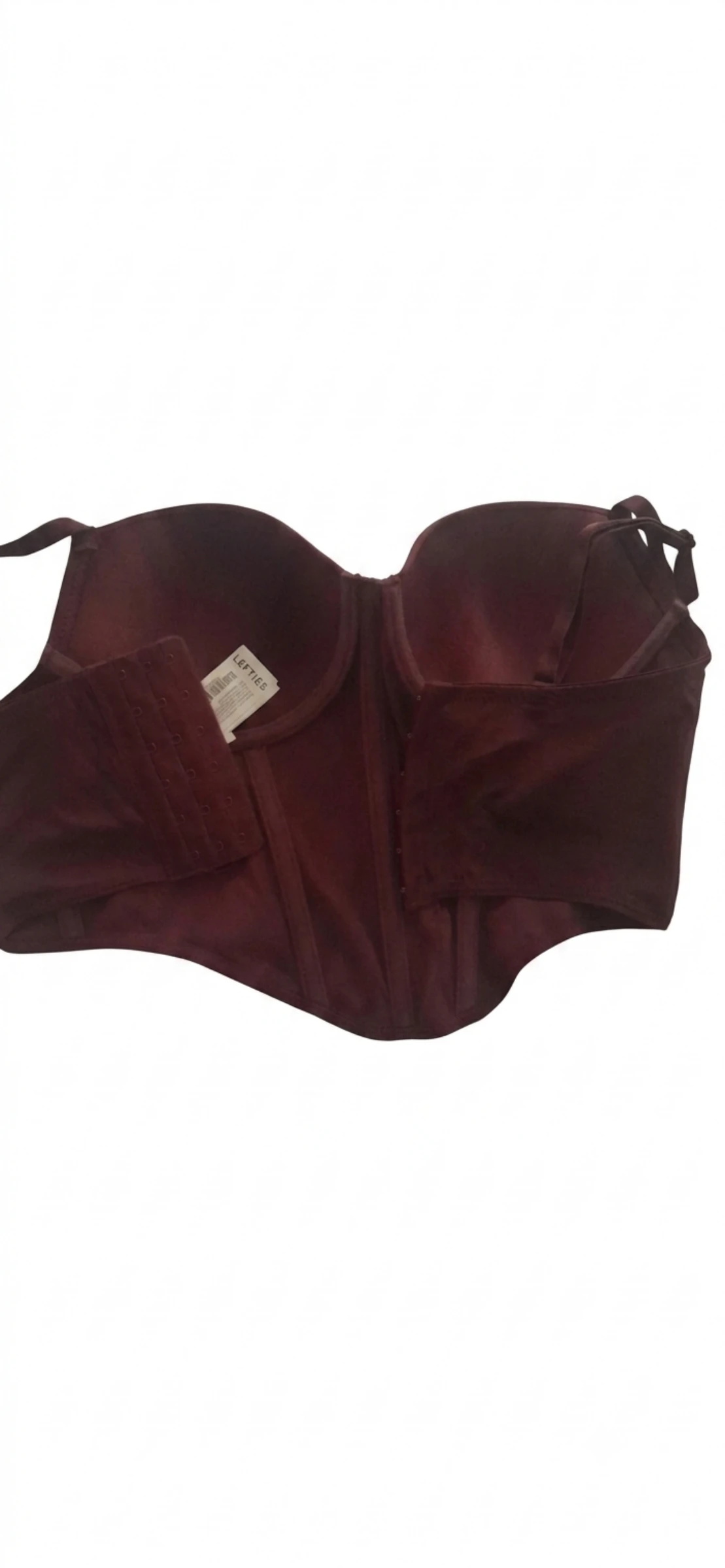 Burgundy satijnen korset top – photo 2